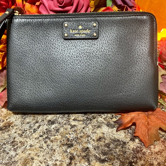 ♠️ Kate Spade Large Double Zipper Wallet Cell Phone Wristlet Clutch♠️ EUC - Picture 3 of 10